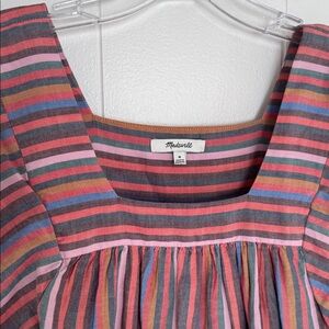 Madewell Colorful Striped Square Neck Shirt